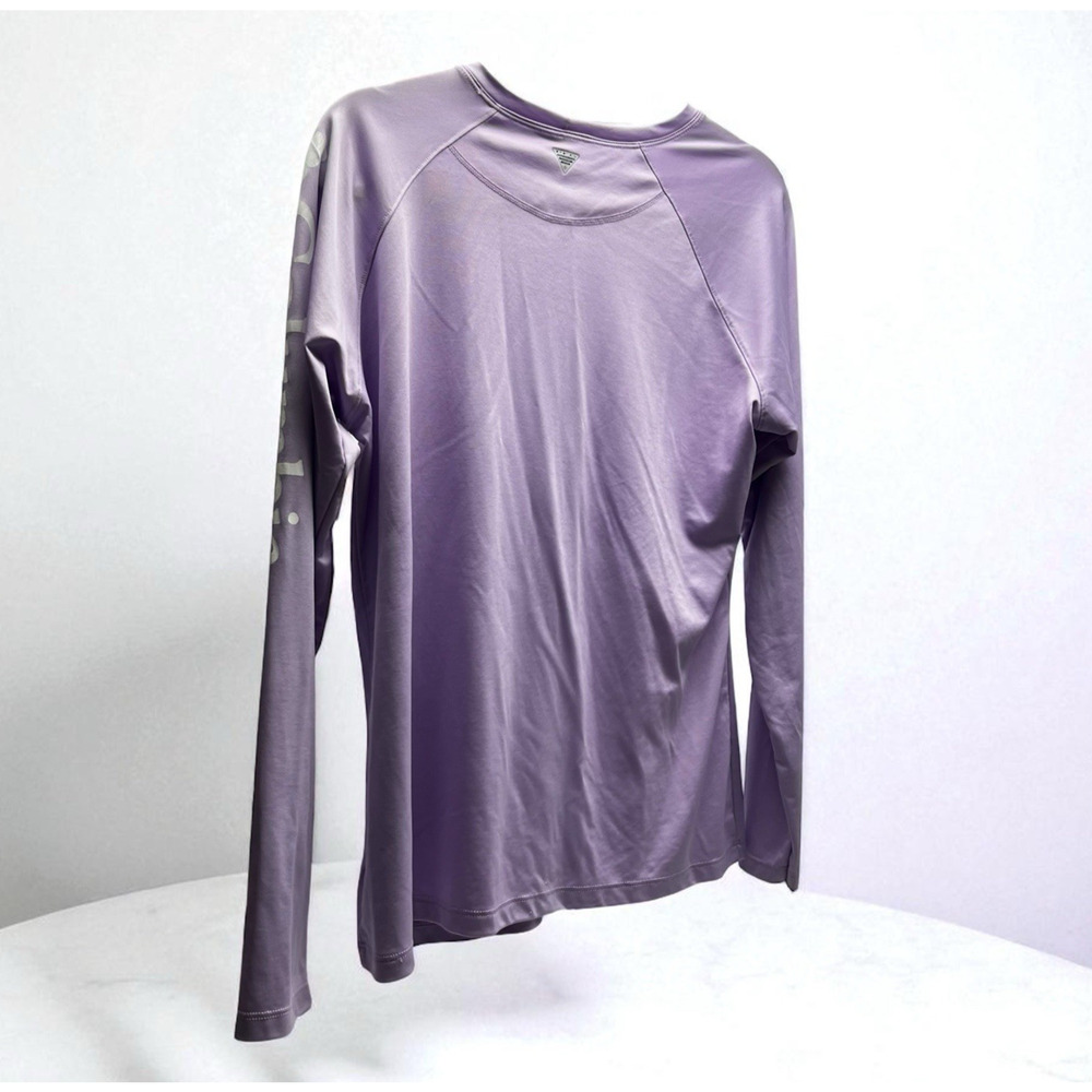 Columbia PFG Omni-Shade Base Layer Long Sleeve Shirt Top Lavender Women's Size L - Picture 2 of 7